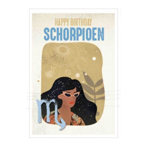 Postkaart Gelukkige verjaardag, Schorpioen