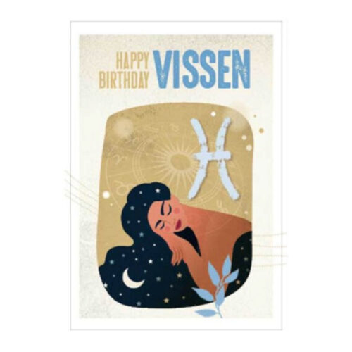Postkaart Gelukkige verjaardag, Vissen