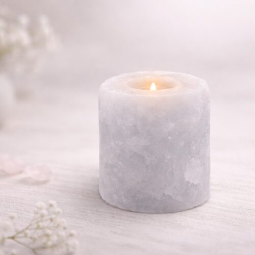 Himalaya Zout Theelichthouder Wit