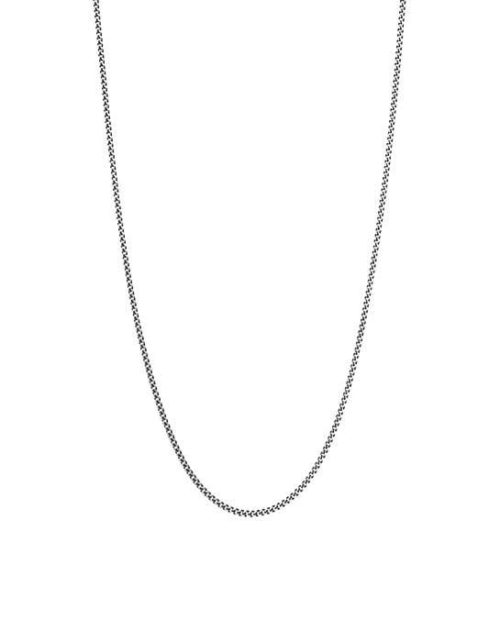 Zilveren ketting met karabijnslotje