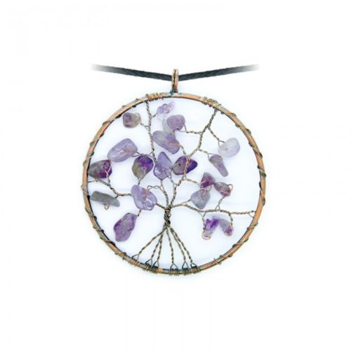 Collier arbre de vie - Améthyste