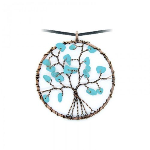 Collier arbre de vie - Turquoise