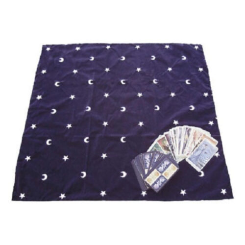 Tapis de Tarot / Tapis Cartomancie - Lune et étoiles